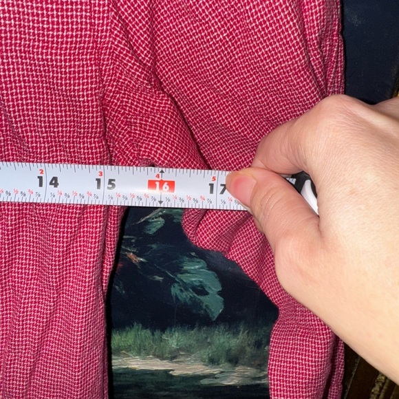 Horny Toad Red & White Button Front Long Sleeve Tunic Top Size Small Used - Picture 5 of 6